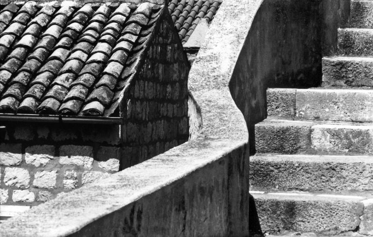 Dubrovnik, analog photography, black & white, after war, 1994
